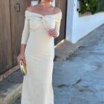 Vestido Bardot Beige