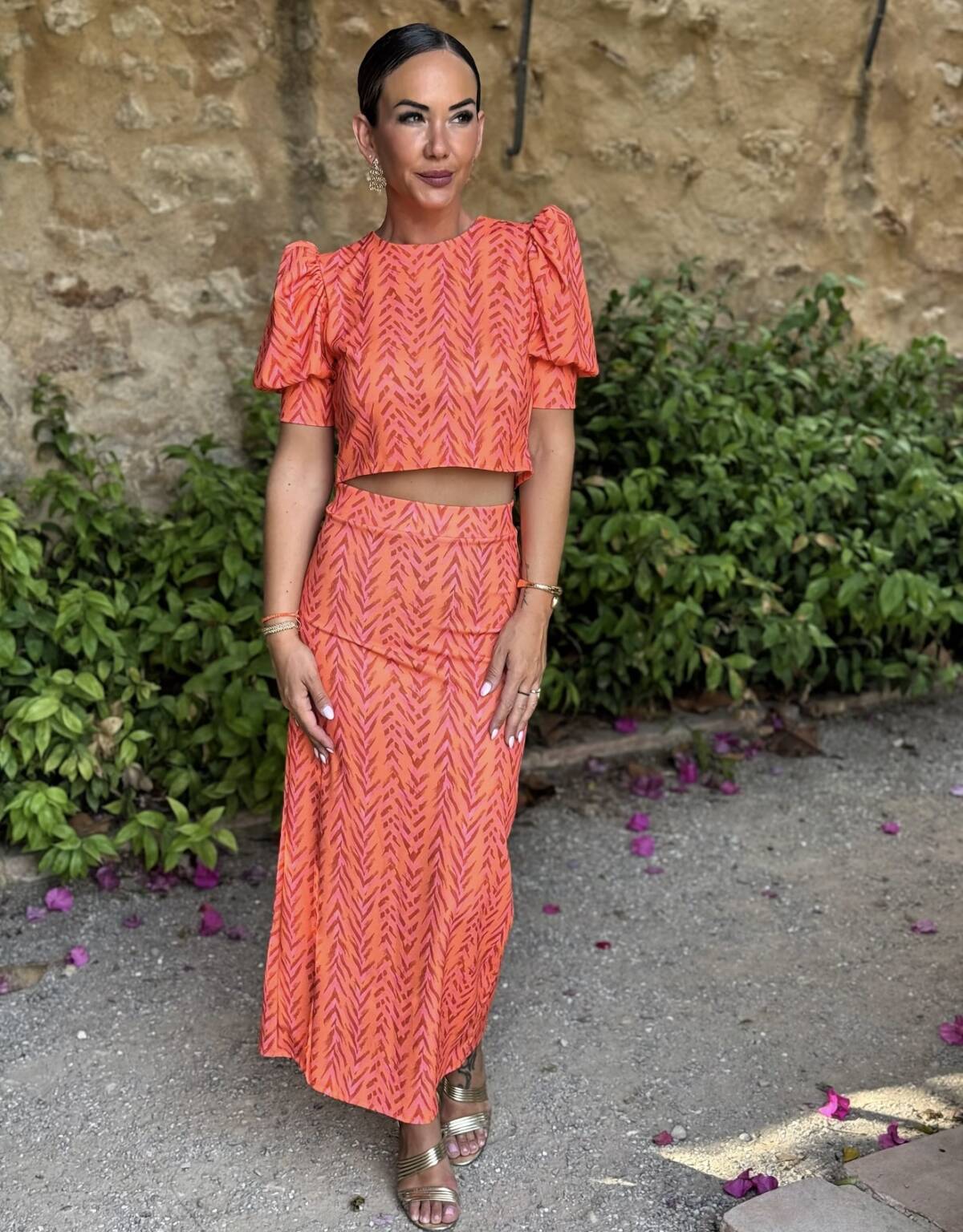 Conjunto Espiga Naranja Coral - Imagen 3