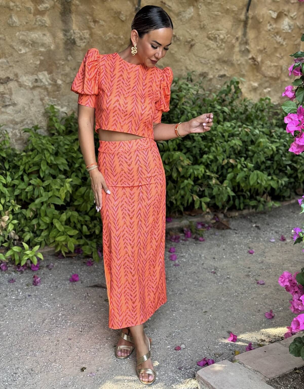 Conjunto Espiga Naranja Coral - Imagen 7