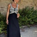 Vestido Cuerdas Tirante Ancho Negro