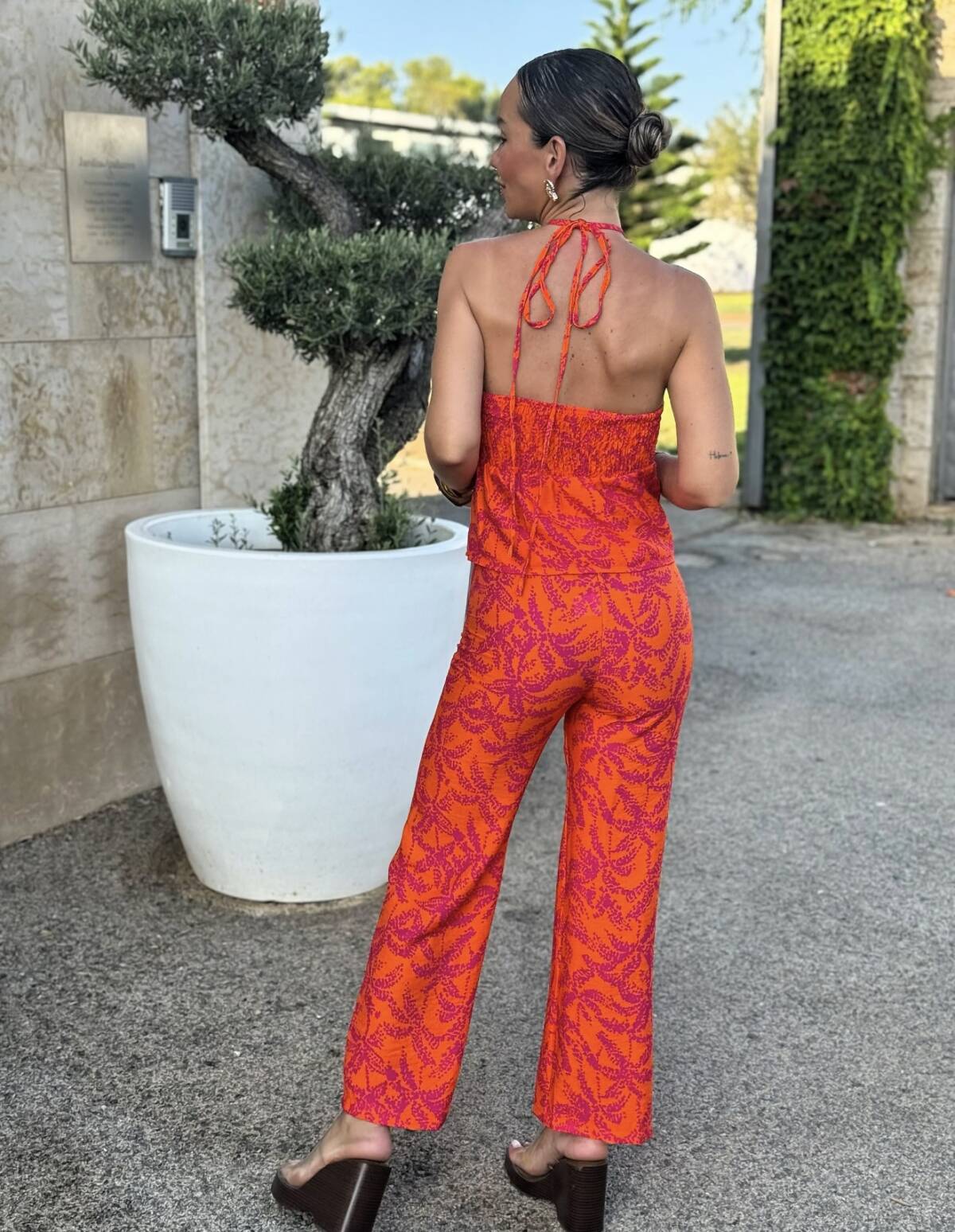 Conjunto Romina Top Halter Naranja - Imagen 5