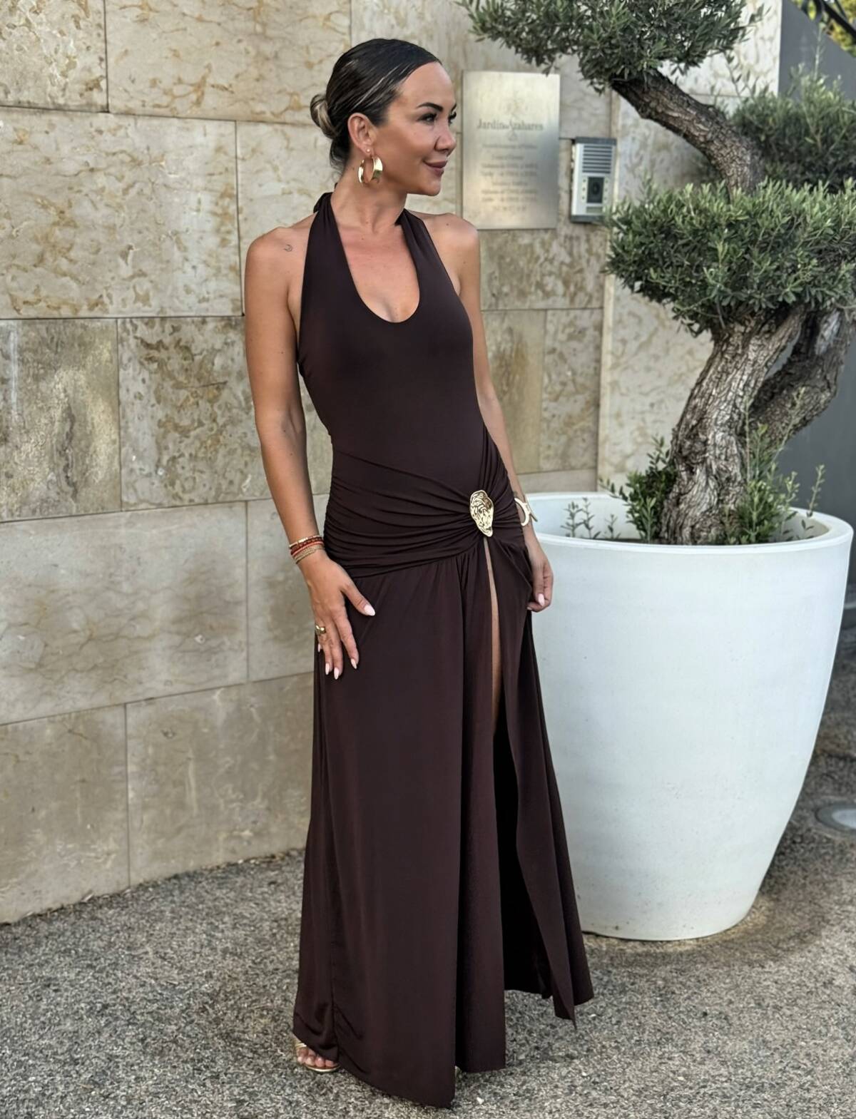 Vestido Concha Marrón - Imagen 3