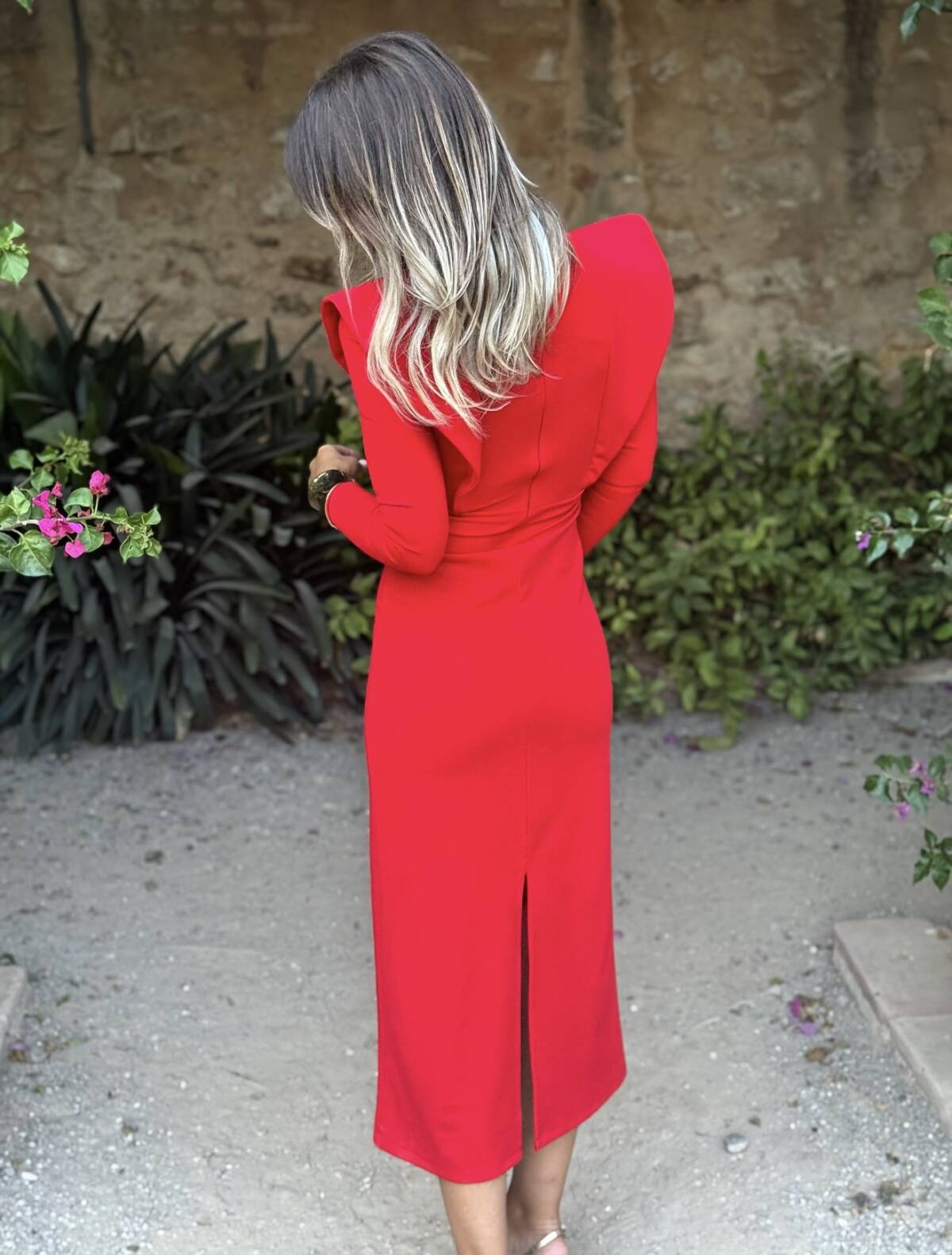 Vestido Solapas Rojo - Imagen 4