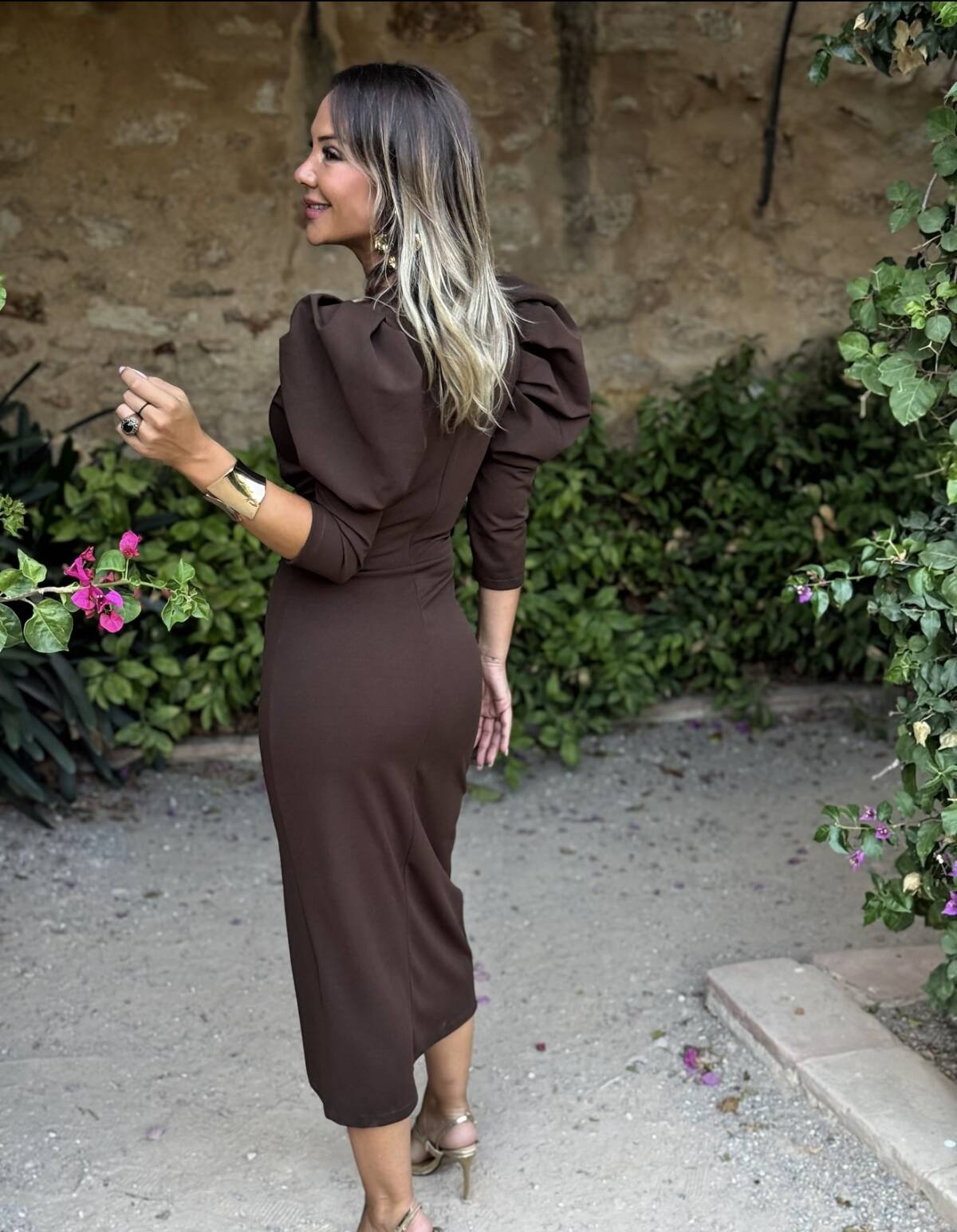 Vestido Loren Marrón - Imagen 7