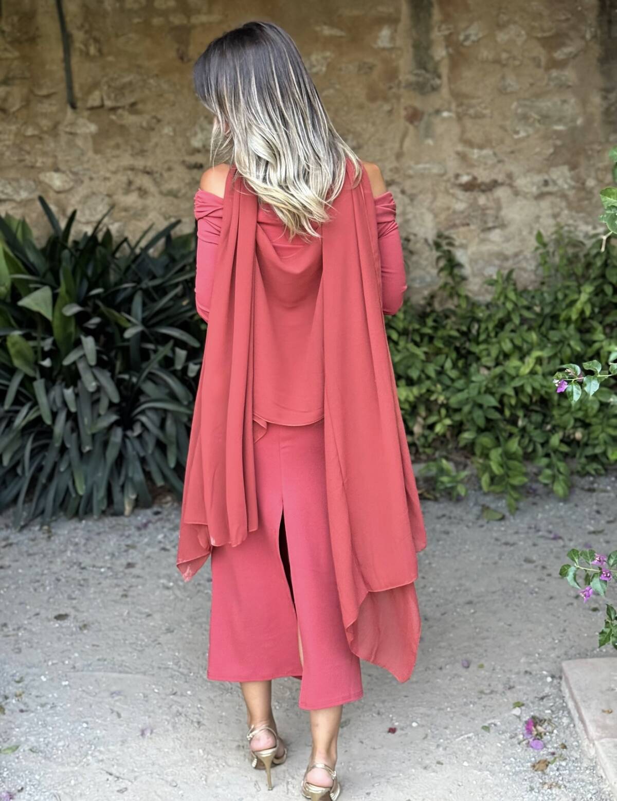 Vestido Bardot Teja - Imagen 5