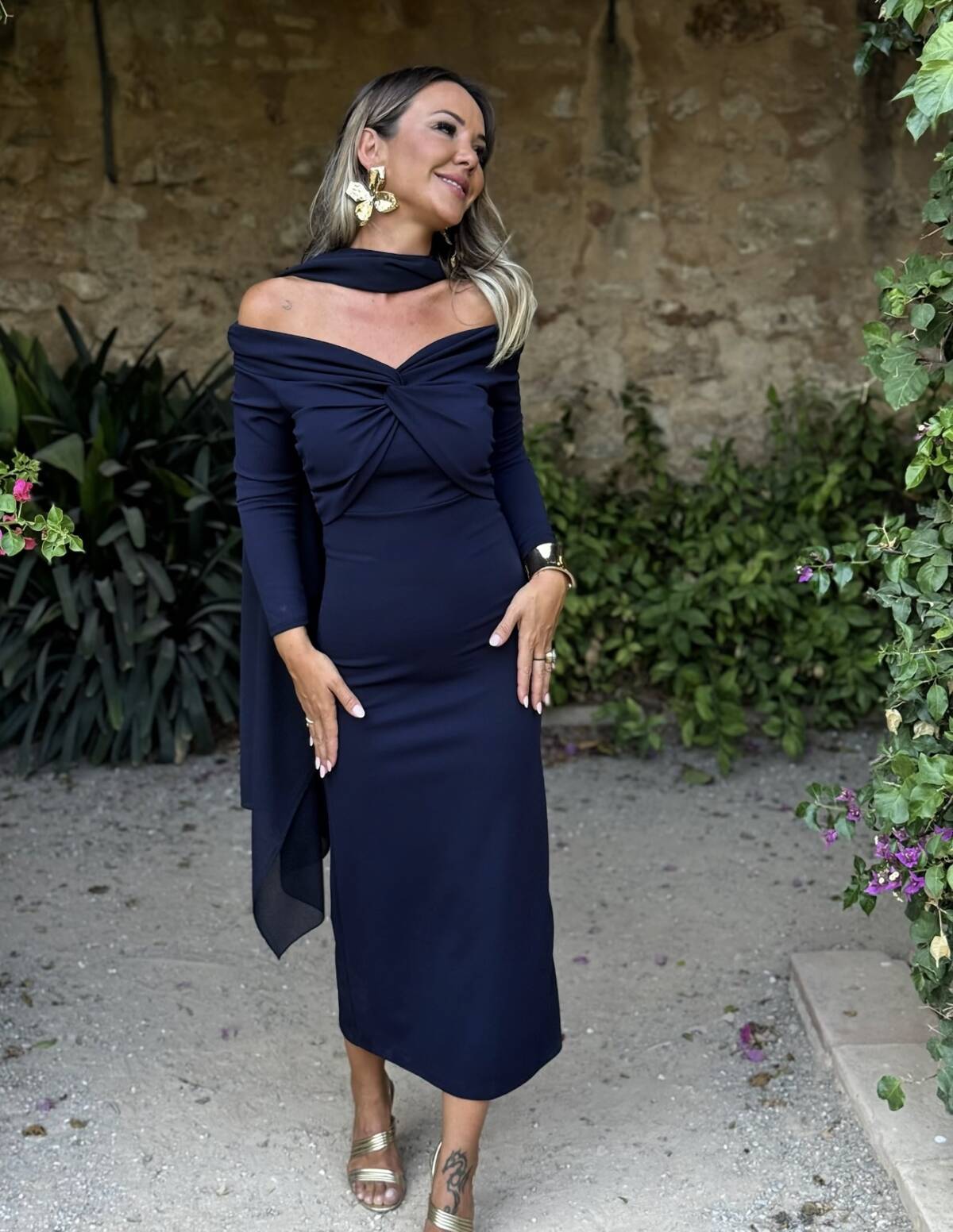 Vestido Bardot Marino - Imagen 10