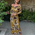 Vestido Bardot Estampado Lima