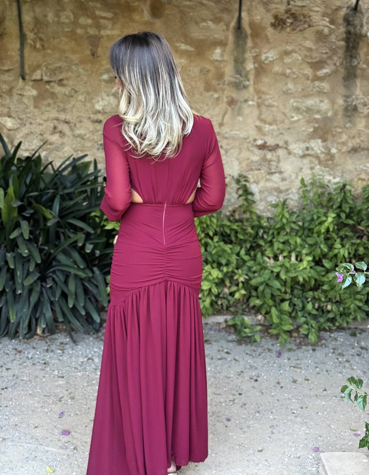 Vestido Maya Vino - Imagen 4
