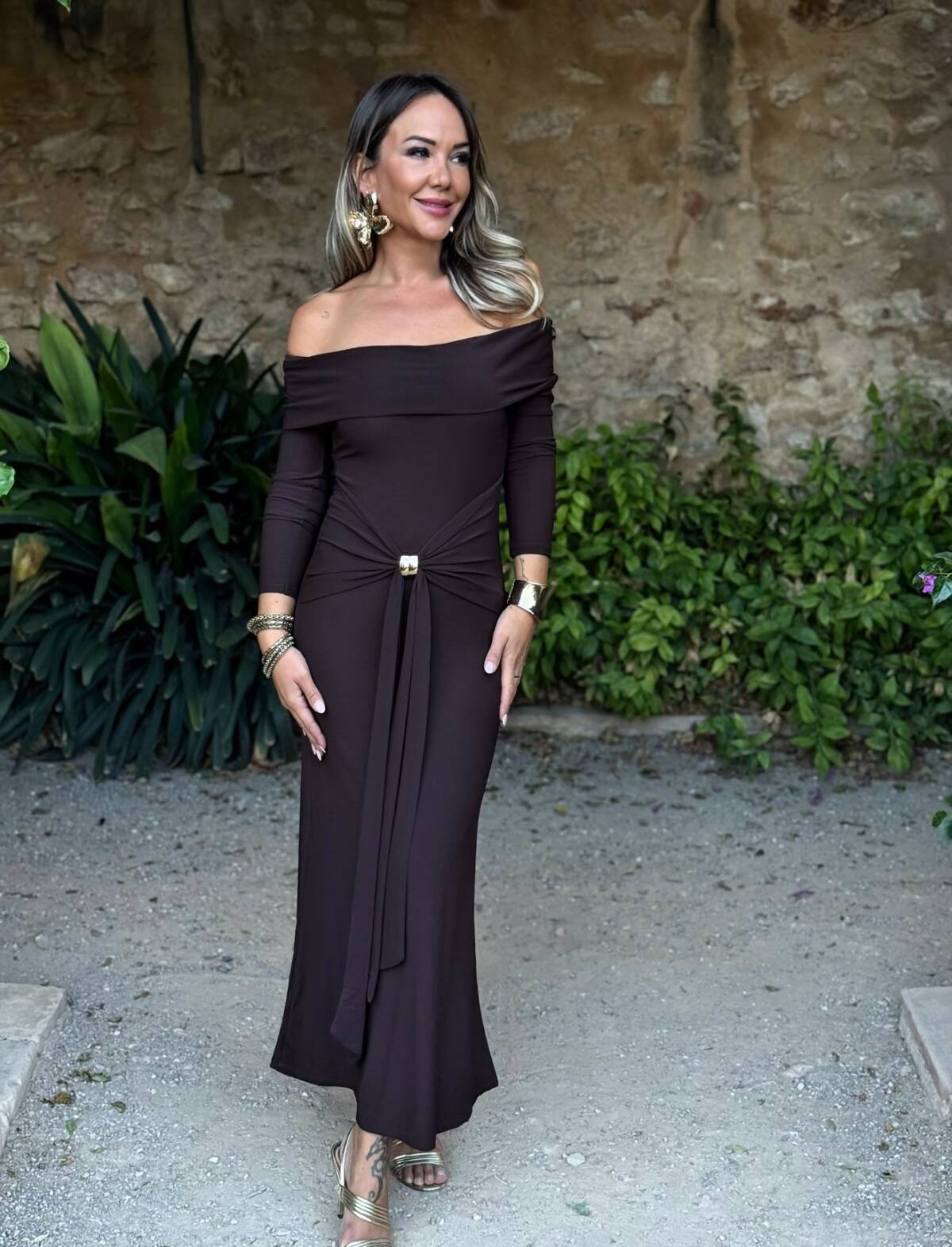 Vestido Diana Marrón - Imagen 4