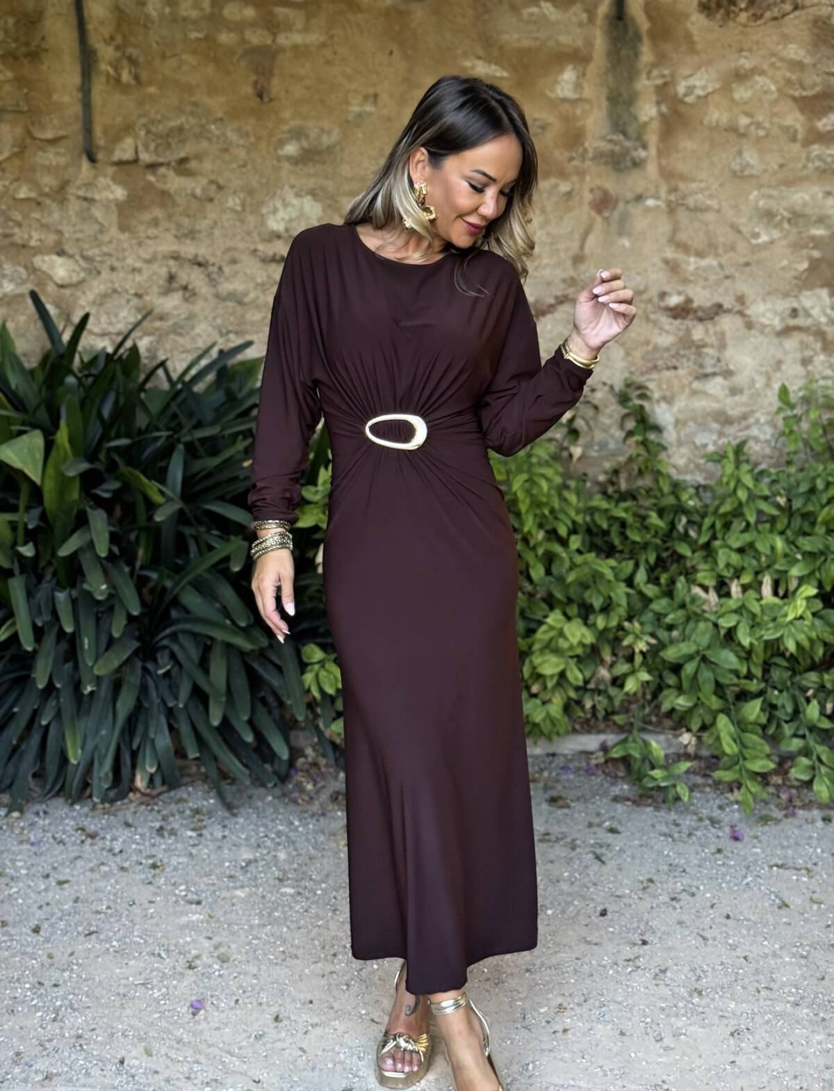 Vestido Ruth Marrón - Imagen 1