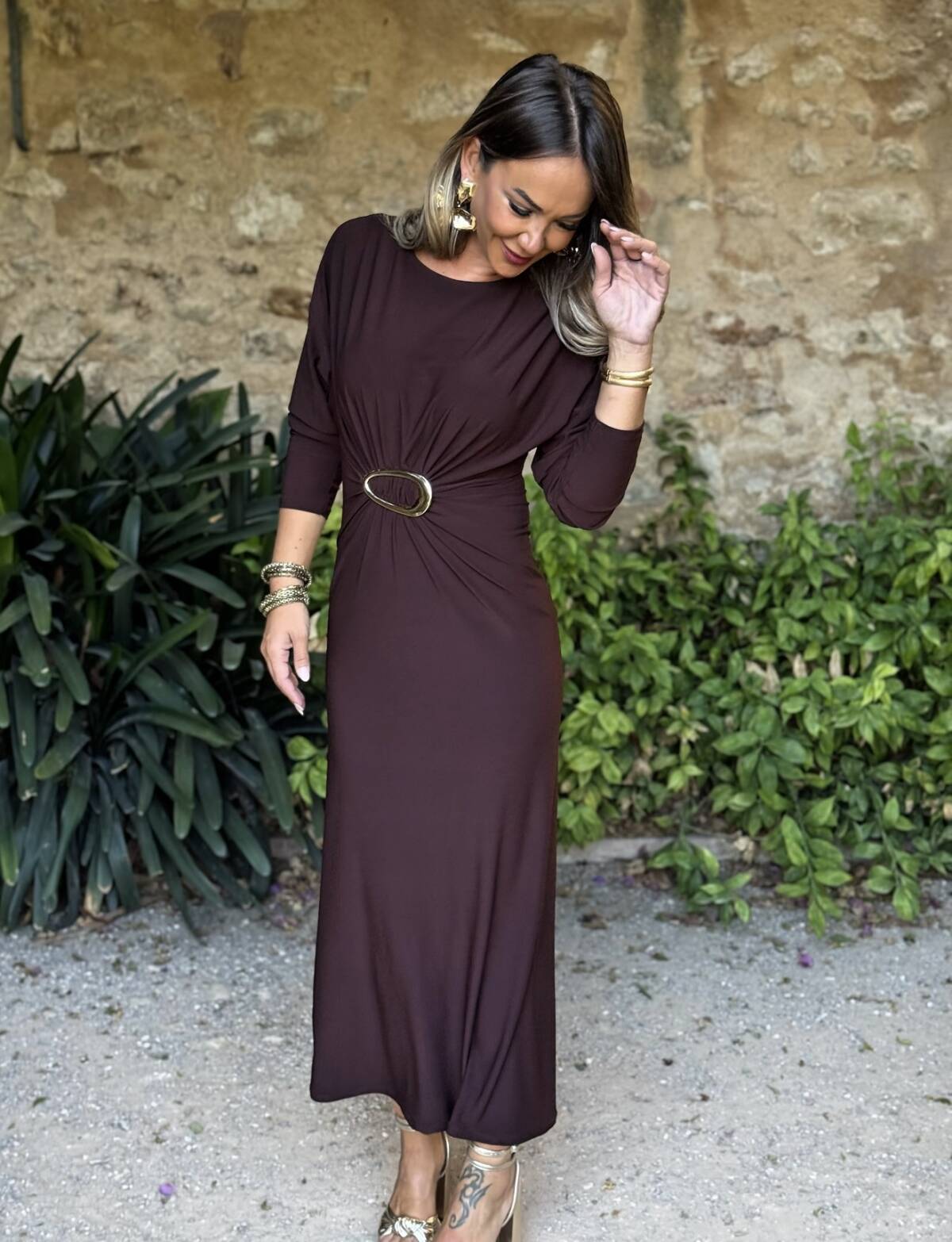 Vestido Ruth Marrón - Imagen 2