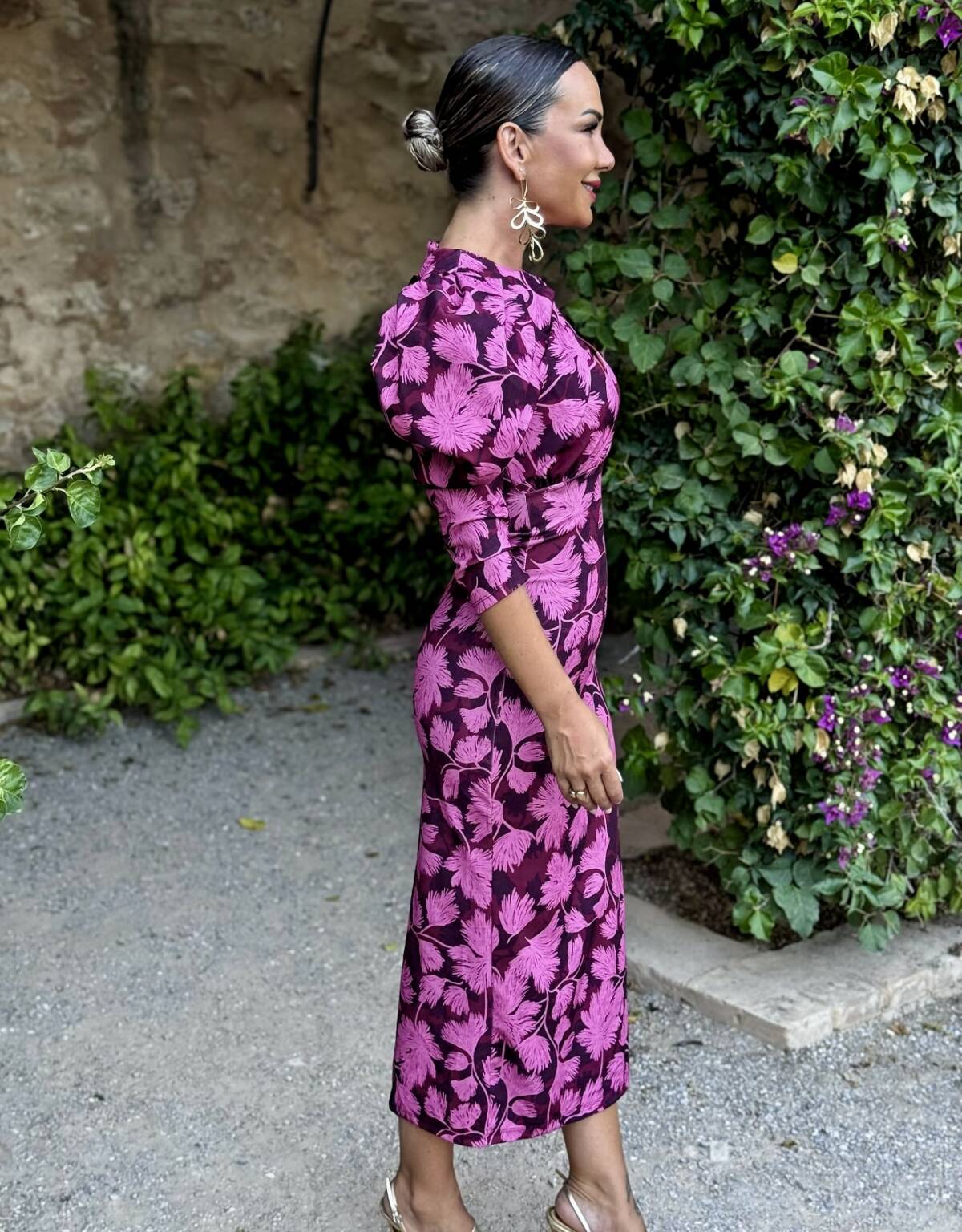 Vestido Laia Estampado Rosa Buganvilla - Imagen 6