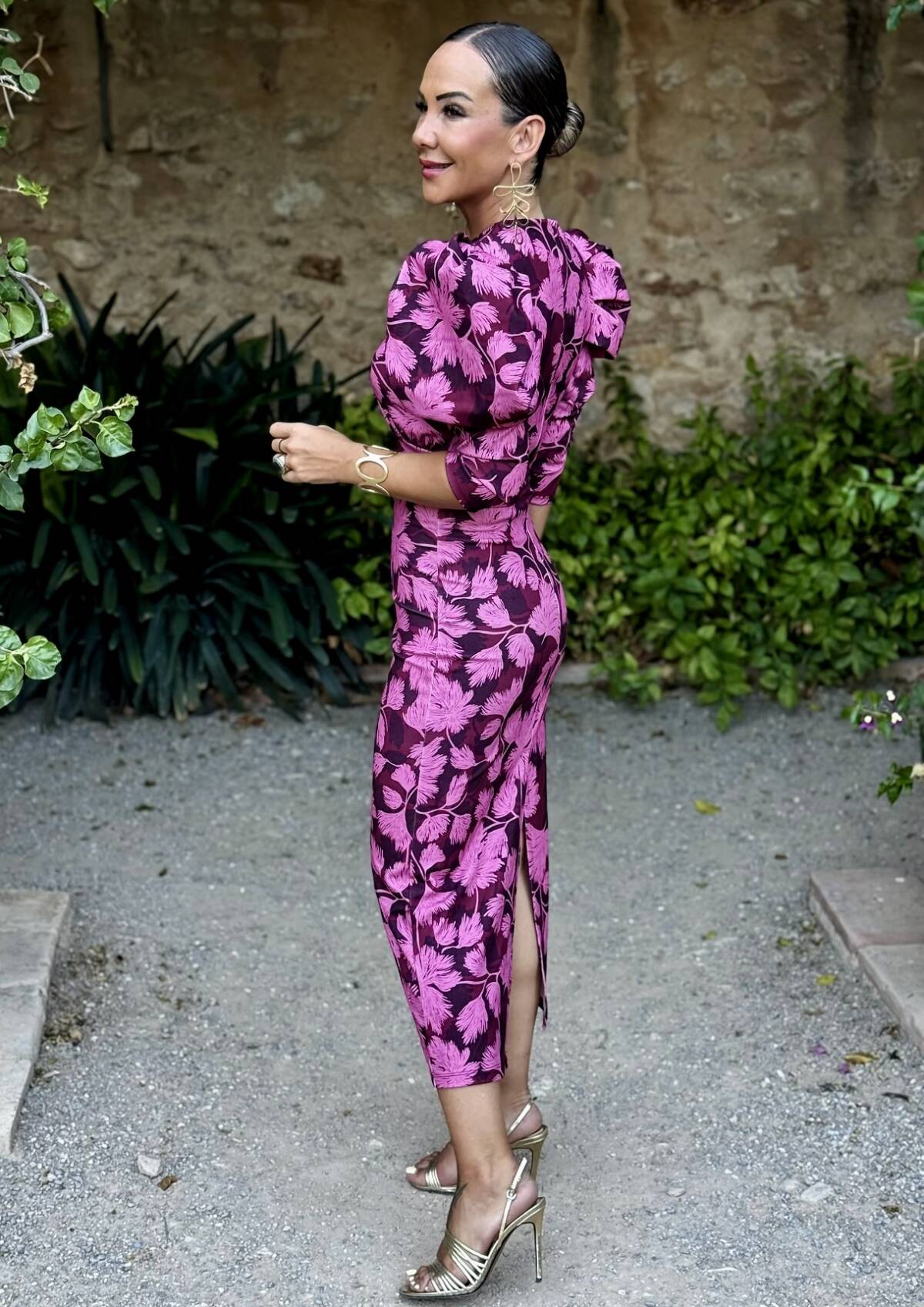 Vestido Laia Estampado Rosa Buganvilla - Imagen 3