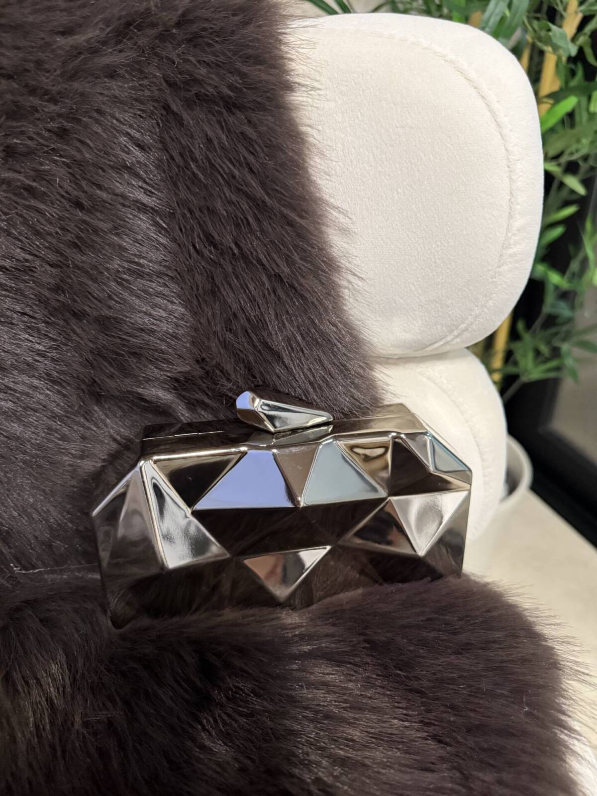 Cartera Rígida Fiesta Plateada Asim. - Imagen 2