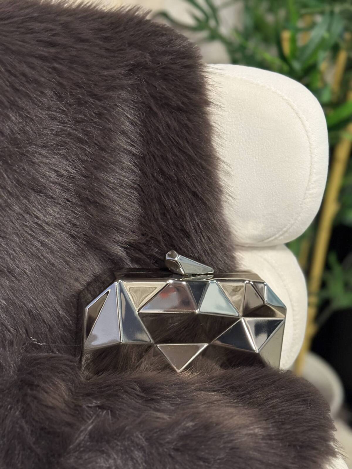 Cartera Rígida Fiesta Plateada Asim. - Imagen 3