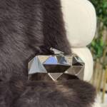 Cartera Rígida Fiesta Plateada Asim.