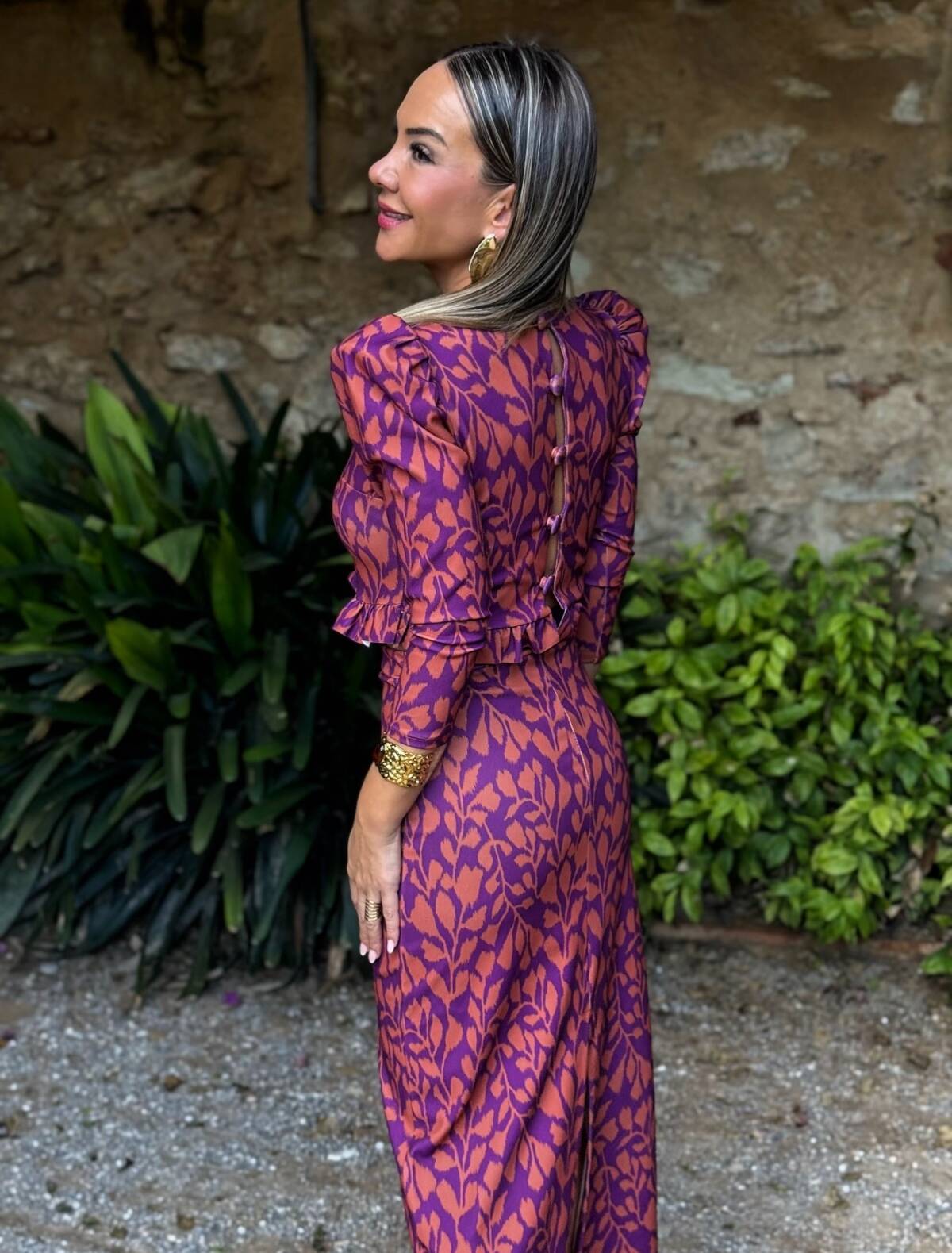 Conjunto Marian Estampado Morado - Imagen 1