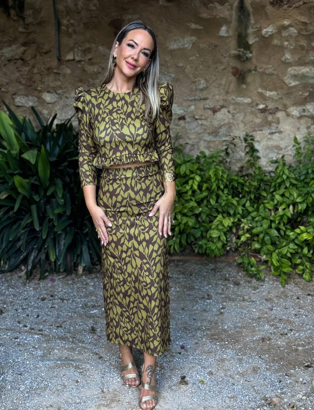 Conjunto Marian Estampado Verde - Imagen 3