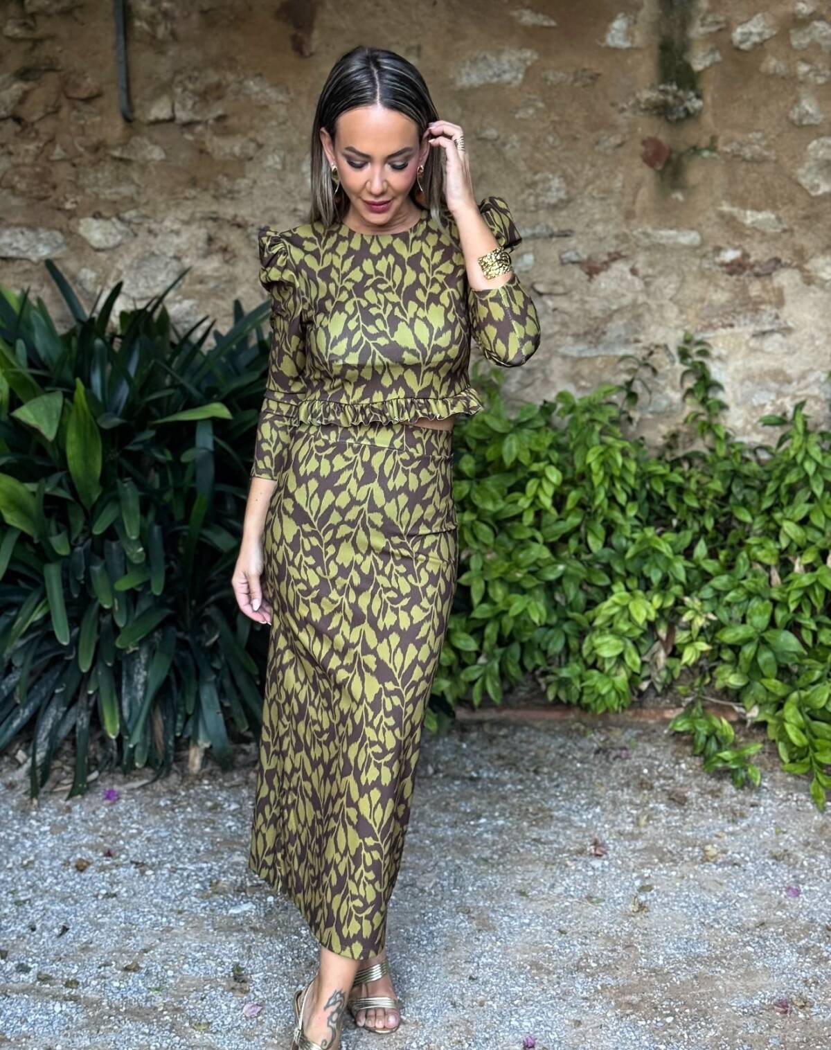 Conjunto Marian Estampado Verde - Imagen 5