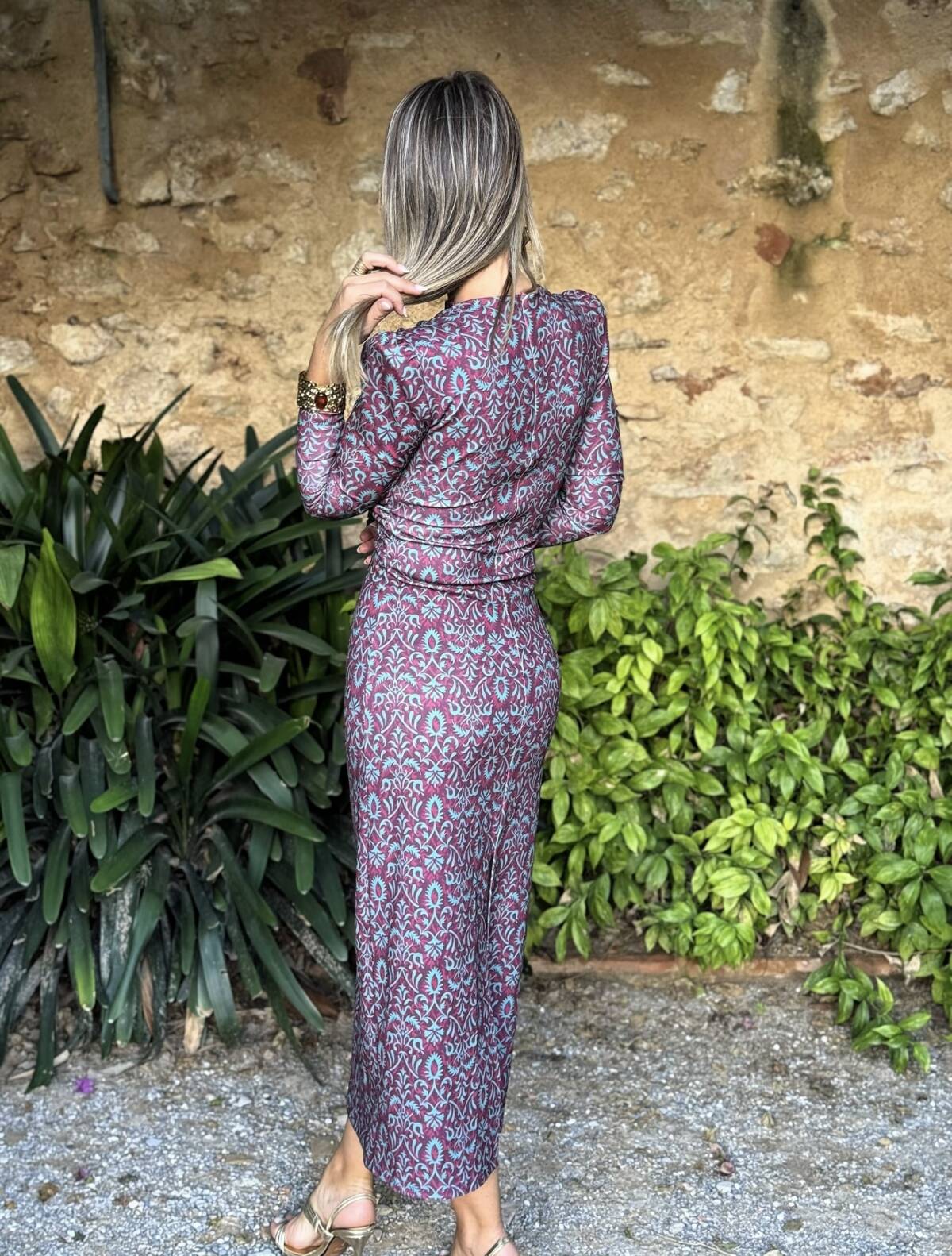 Screenshot Vestido Bania Estampado Turquesa - Imagen 4