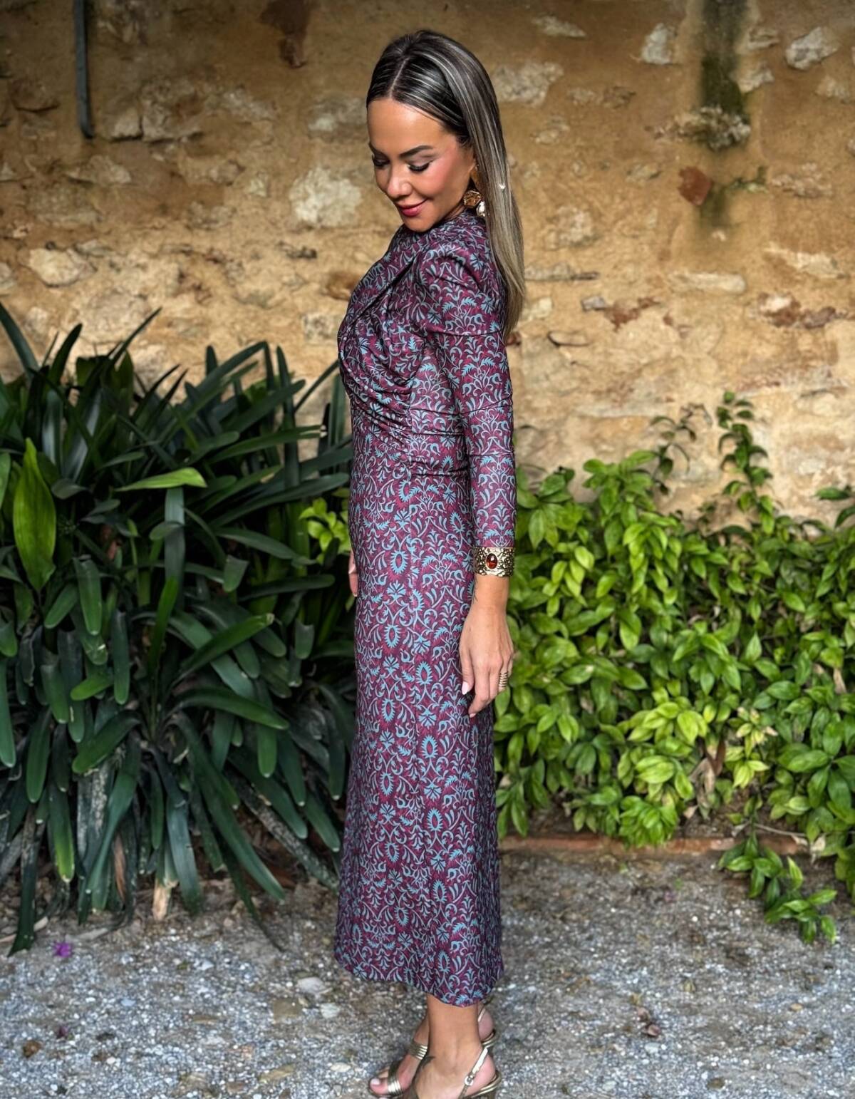 Screenshot Vestido Bania Estampado Turquesa - Imagen 2