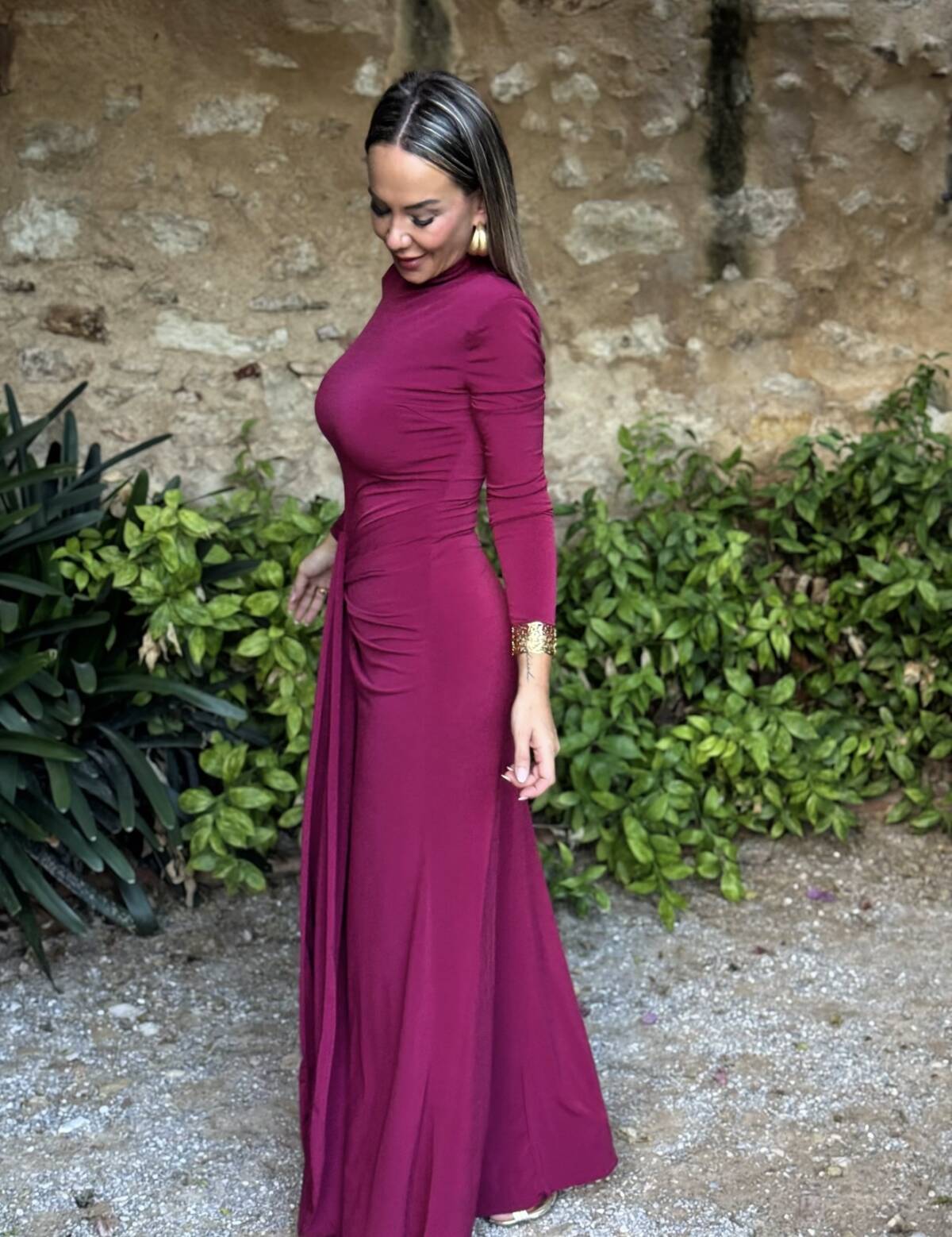 Vestido Elsa Vino - Imagen 3