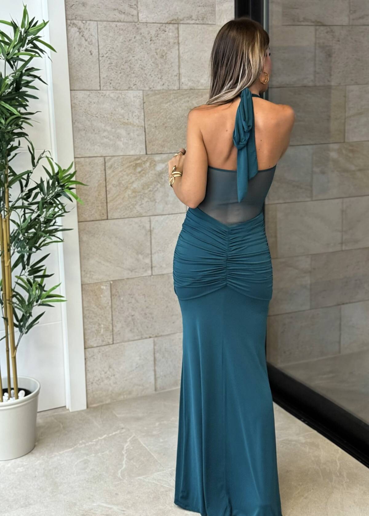 Vestido Charlotte Petroleo - Imagen 2