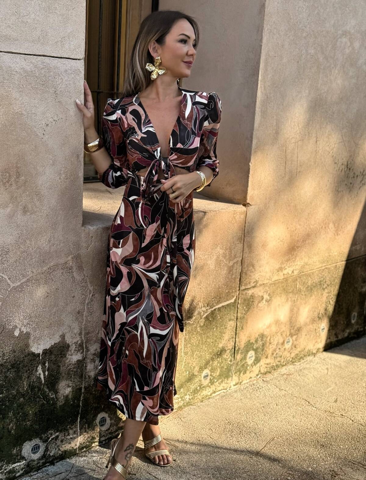 Vestido Mariel Estampado Negro - Imagen 3