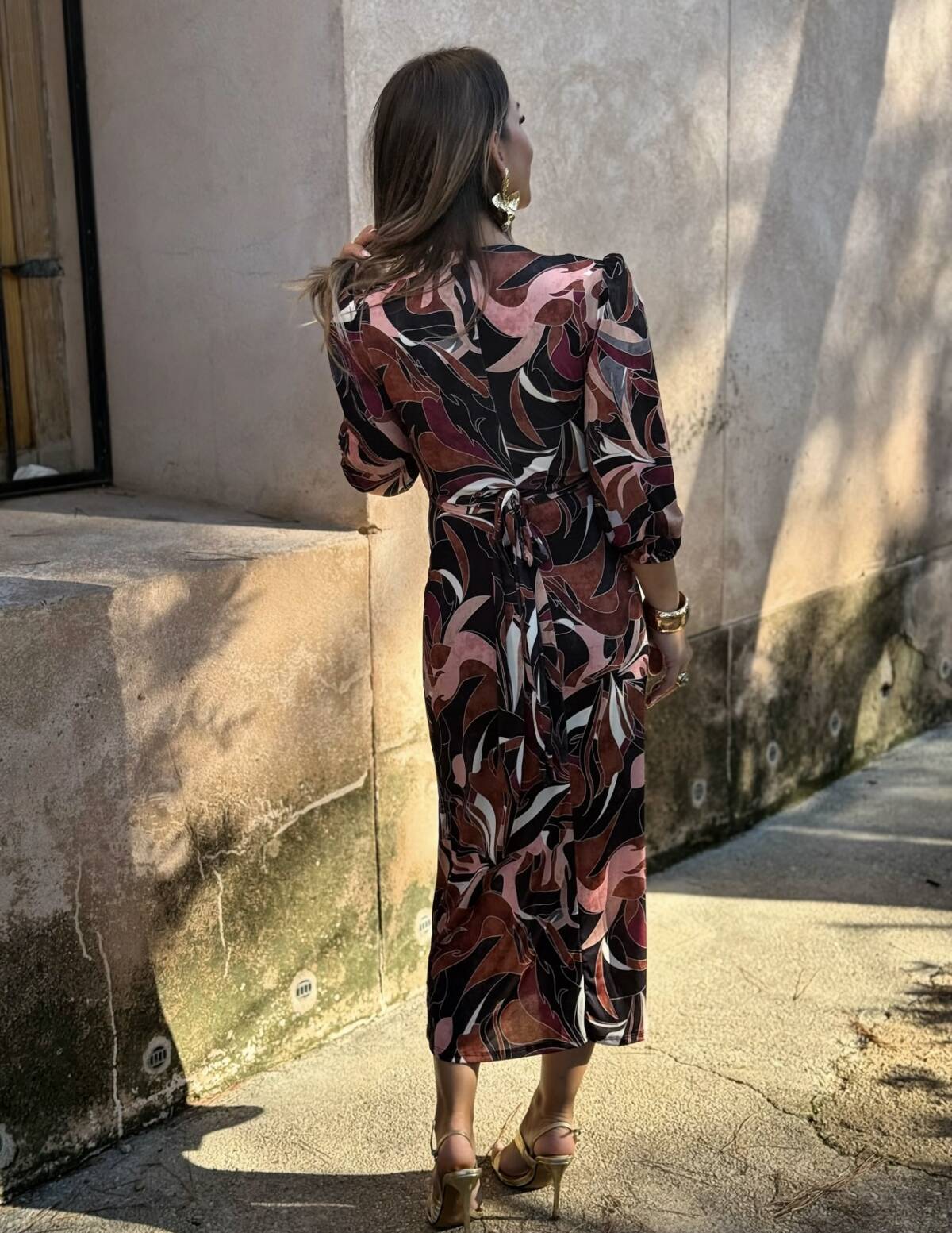 Vestido Mariel Estampado Negro - Imagen 6