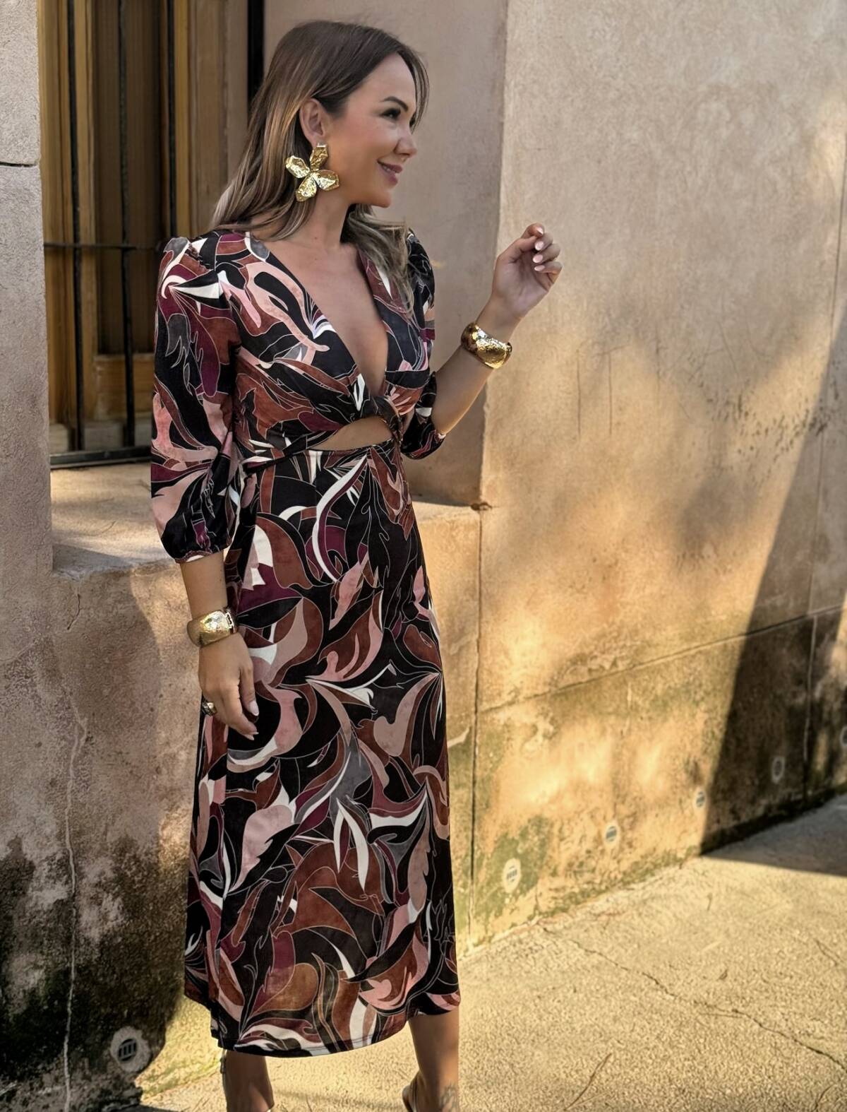 Vestido Mariel Estampado Negro - Imagen 5