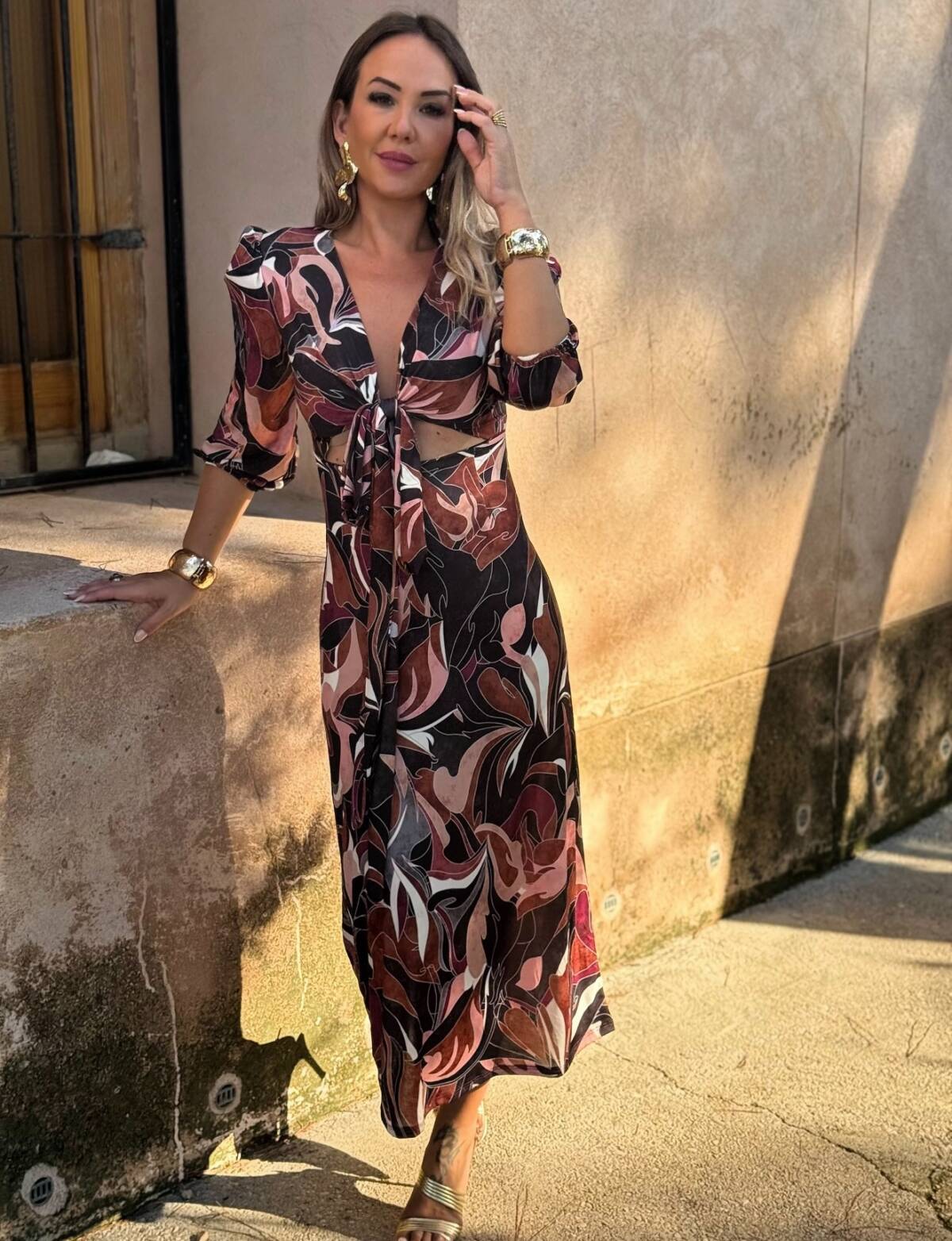 Vestido Mariel Estampado Negro - Imagen 4