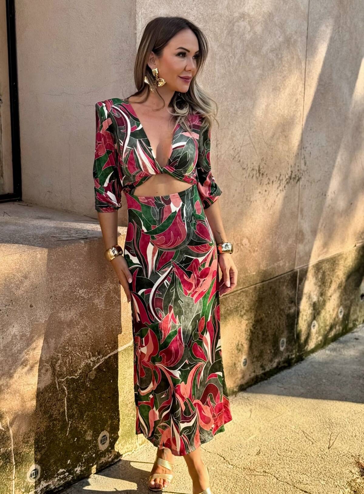 Vestido Mariel Estampado Verde - Imagen 7