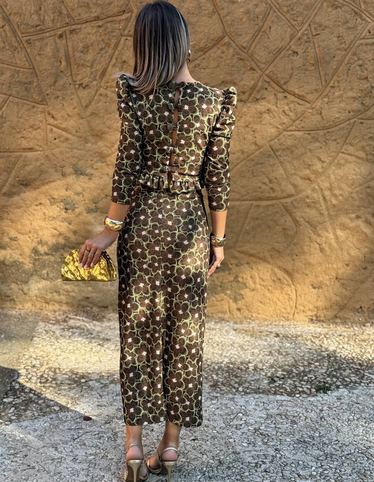 Conjunto Marian Estampado Marrón - Imagen 3