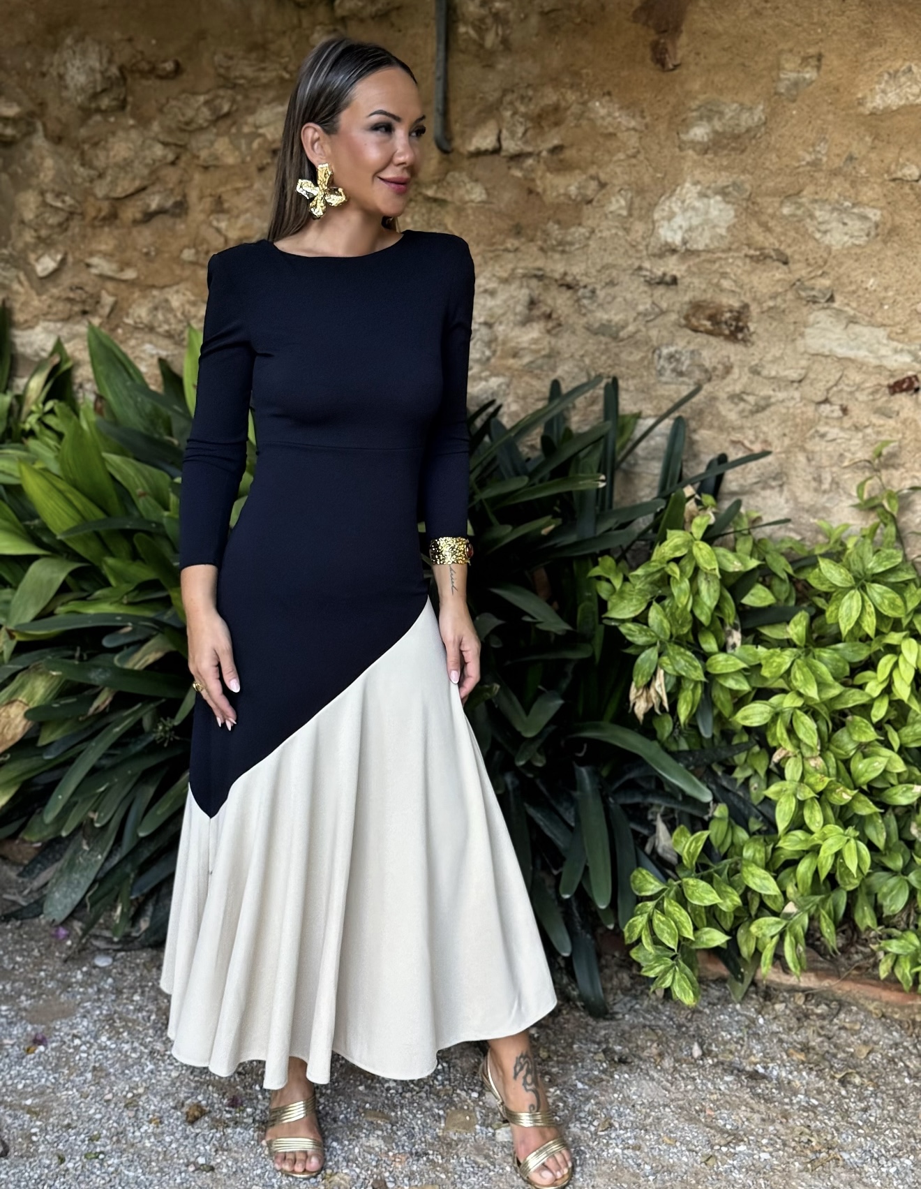 Screenshot Vestido Bicolor Marino - Imagen 1