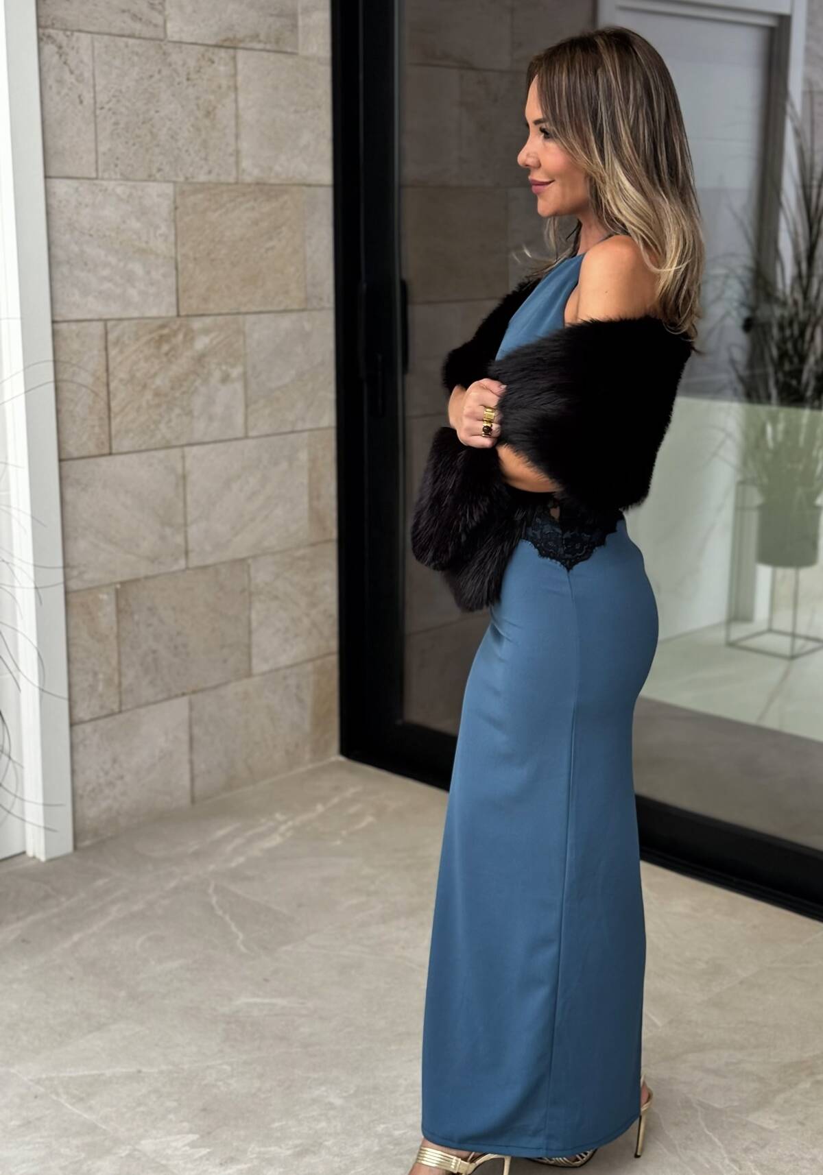 Vestido Malabar Petróleo - Imagen 3