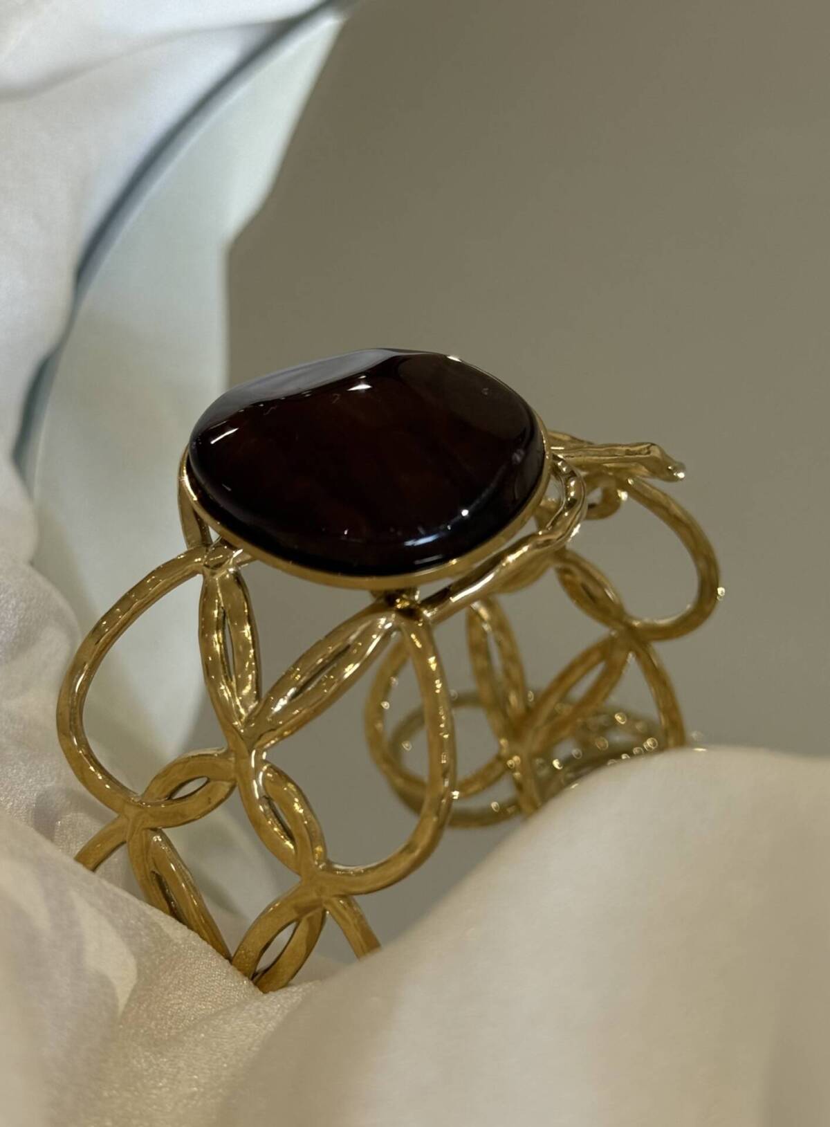 Brazalete Calado Piedra Marrón - Imagen 2