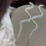 Pendientes Serpiente Strass Plateados