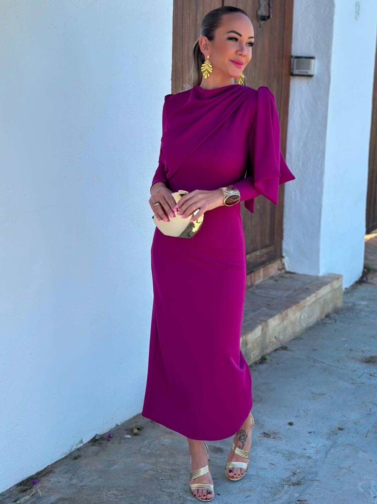 Vestido Lazada Hombro Buganvilla - Imagen 6