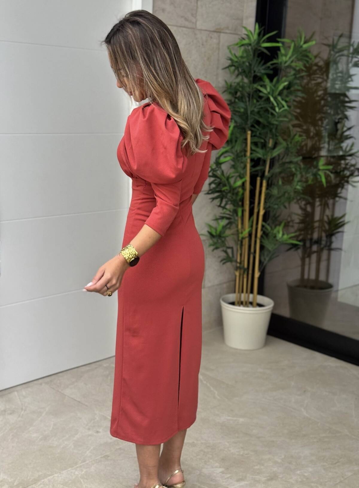 Vestido Laia Teja - Imagen 3