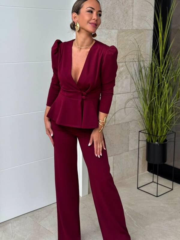 Conjunto Botones Burdeos