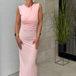 Vestido Boton Dorado Rosa