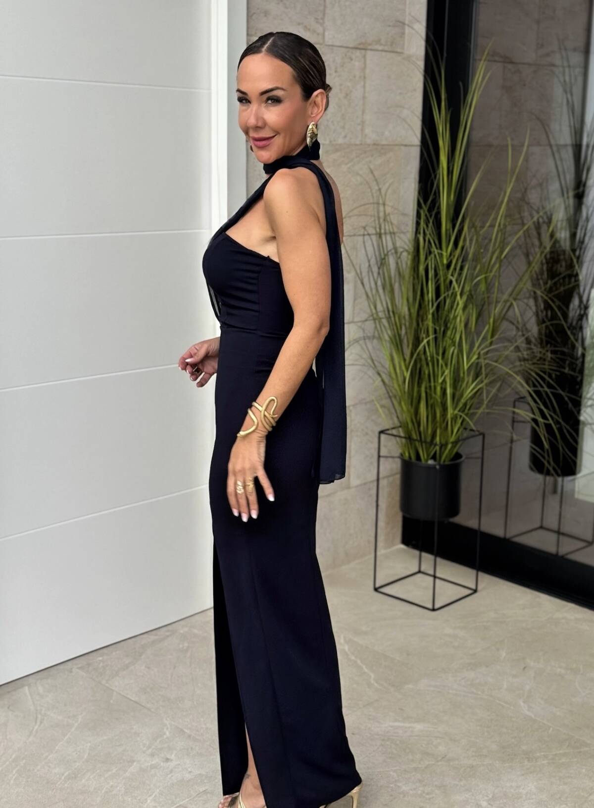 Vestido Fular Gasa Cuello Marino - Imagen 7