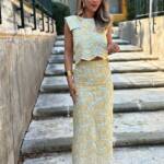 Conjunto Solapas Calado Amarillo