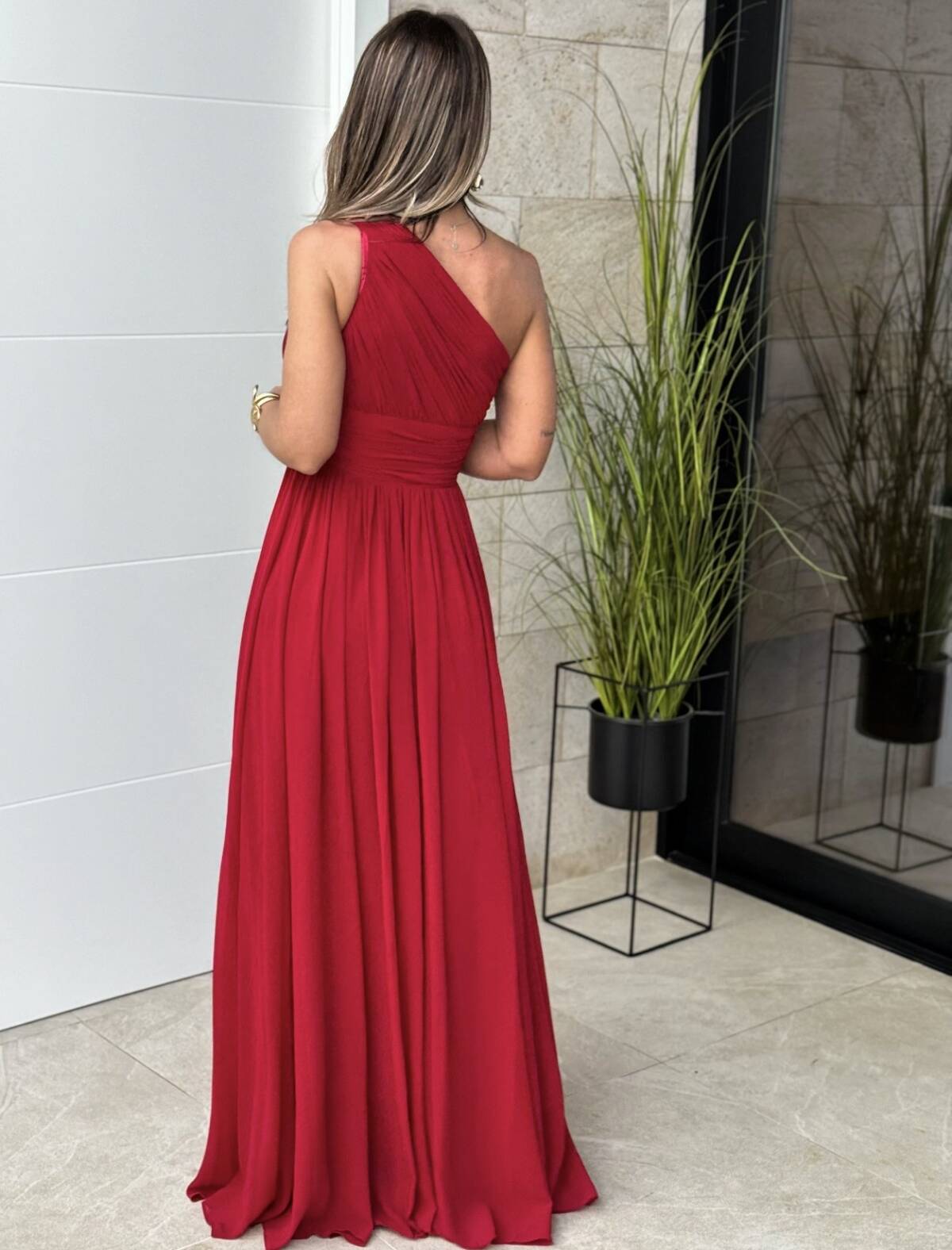 Vestido Roma Rojo Cereza - Imagen 3