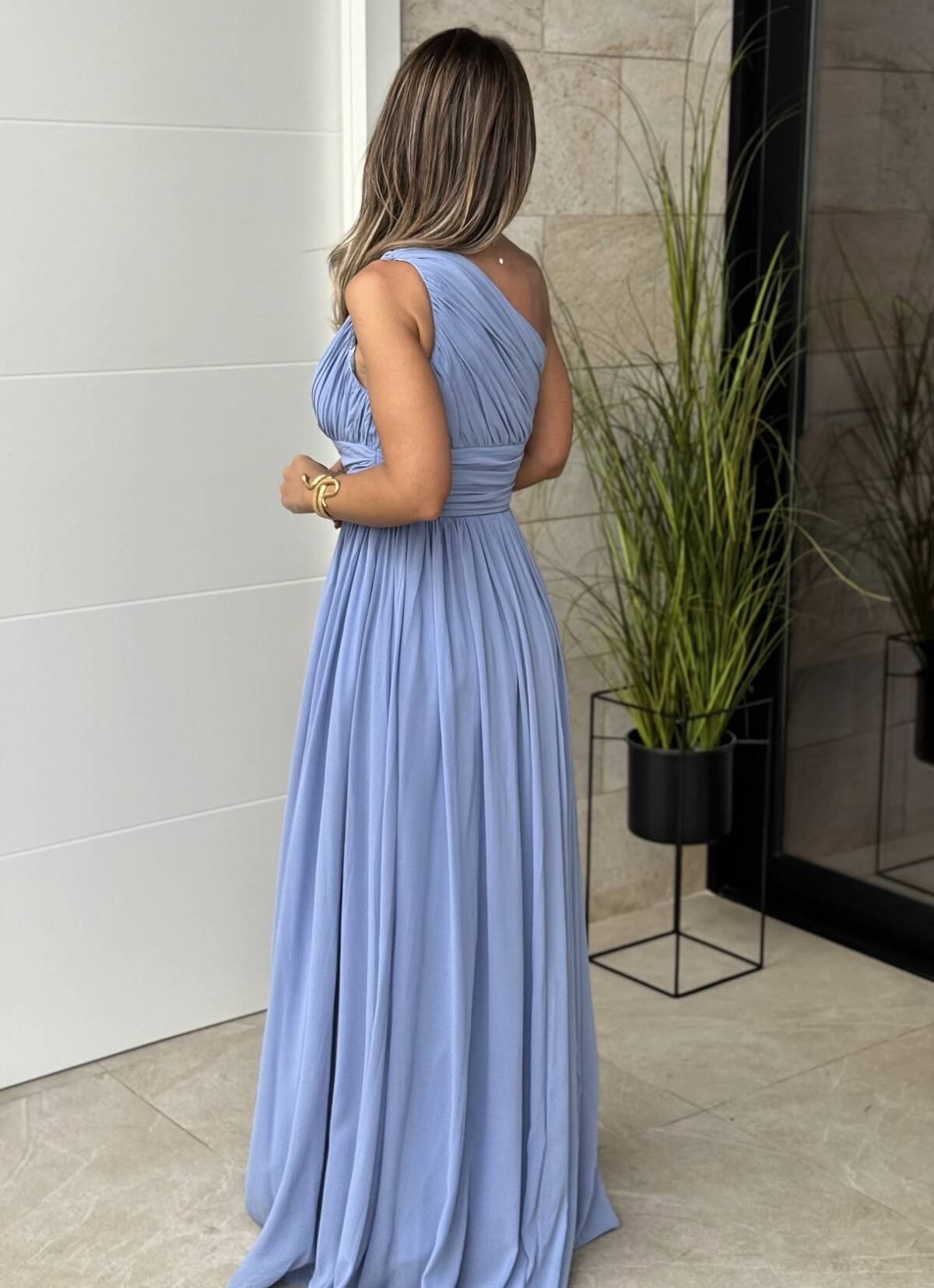 Vestido Roma Azul Lavanda - Imagen 3