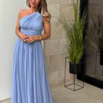 Vestido Roma Azul Lavanda