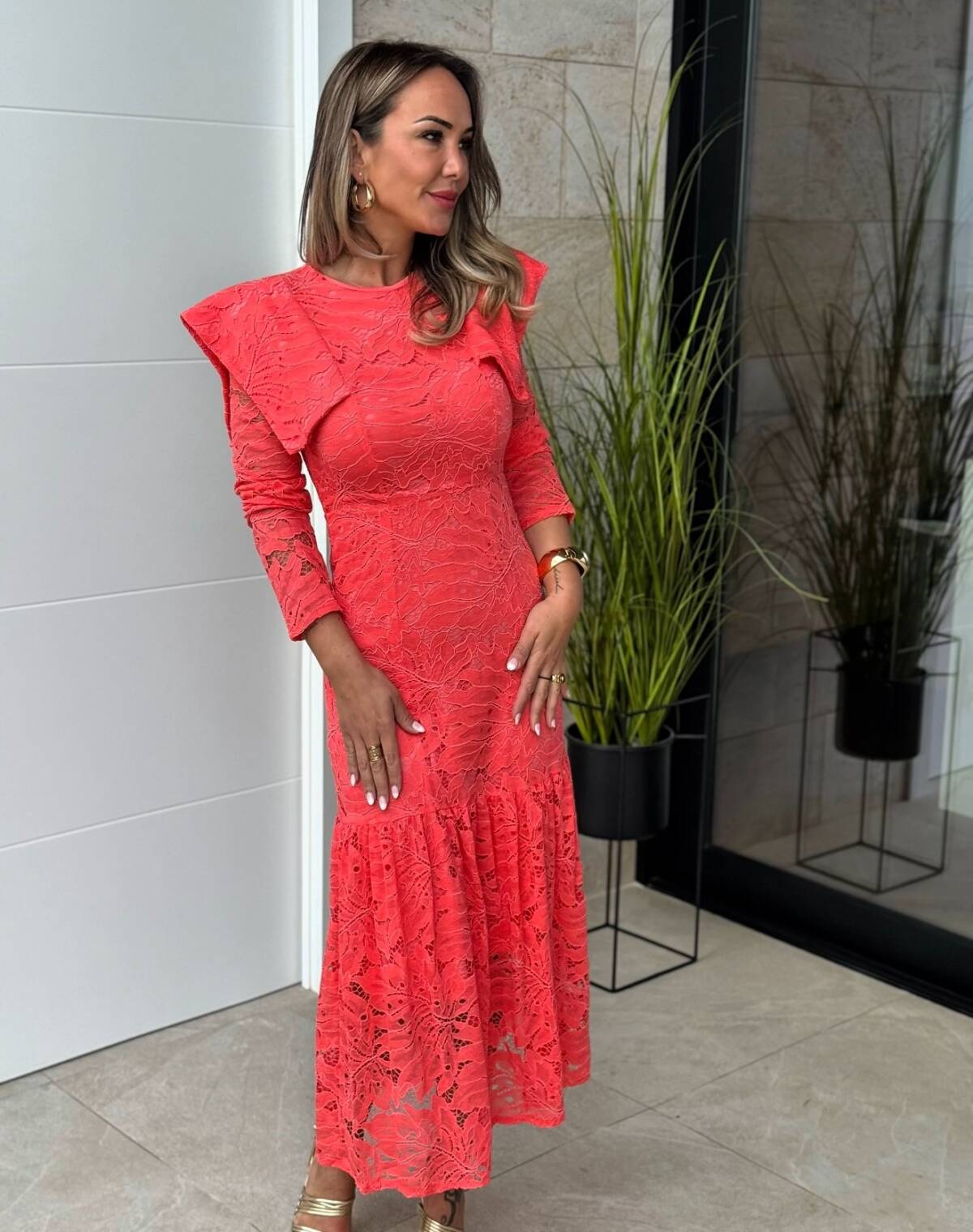 Vestido Gloria Coral - Imagen 8