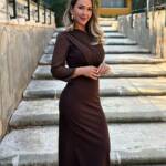 Vestido Flora Marrón