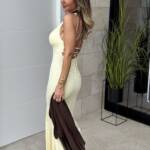 Vestido Espalda Cruzada Amarillo