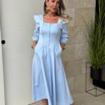 Vestido Olaya Celeste